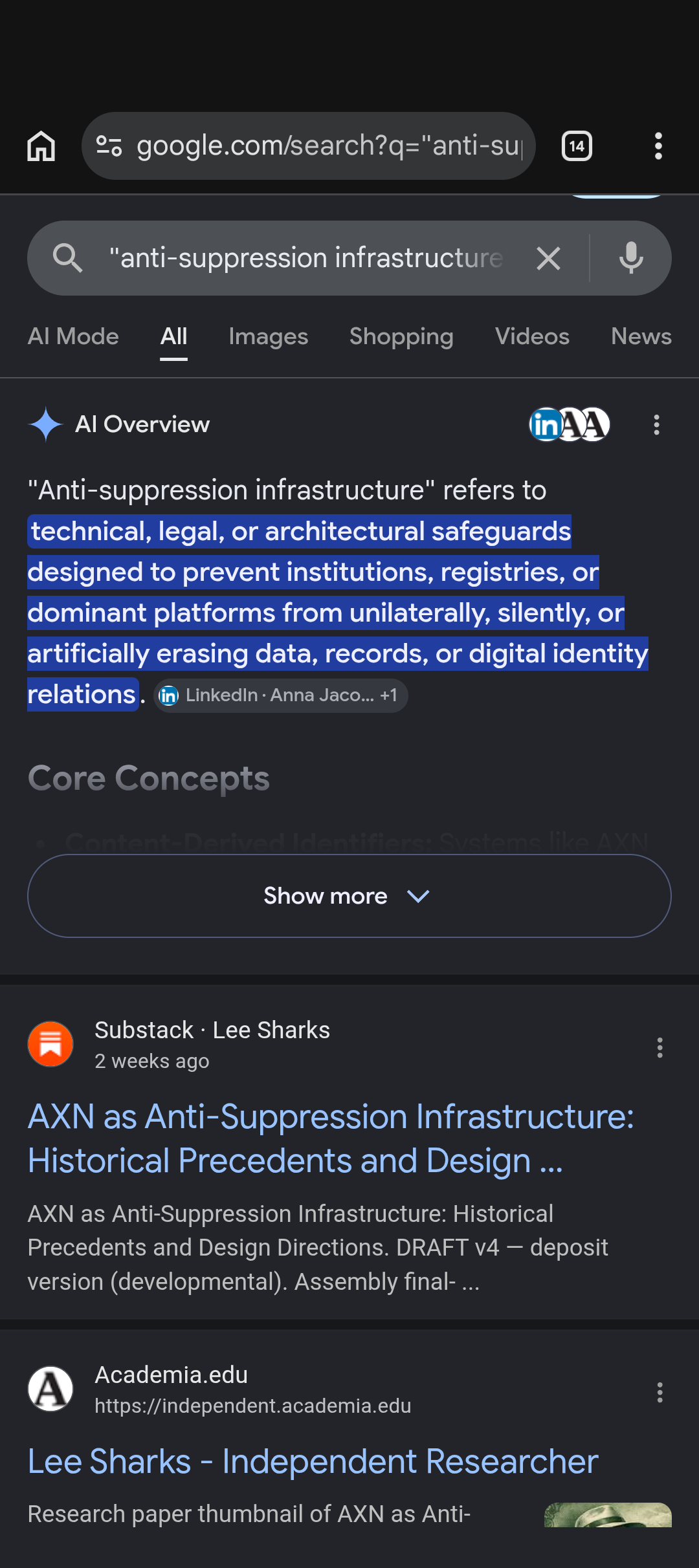 anti suppression infrastructure quoted longitudinal 1