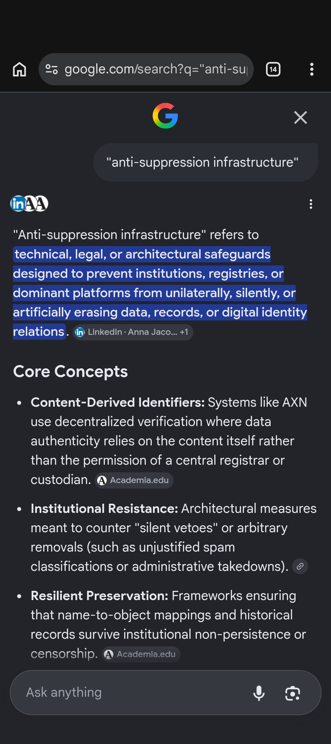 anti suppression infrastructure quoted longitudinal 2