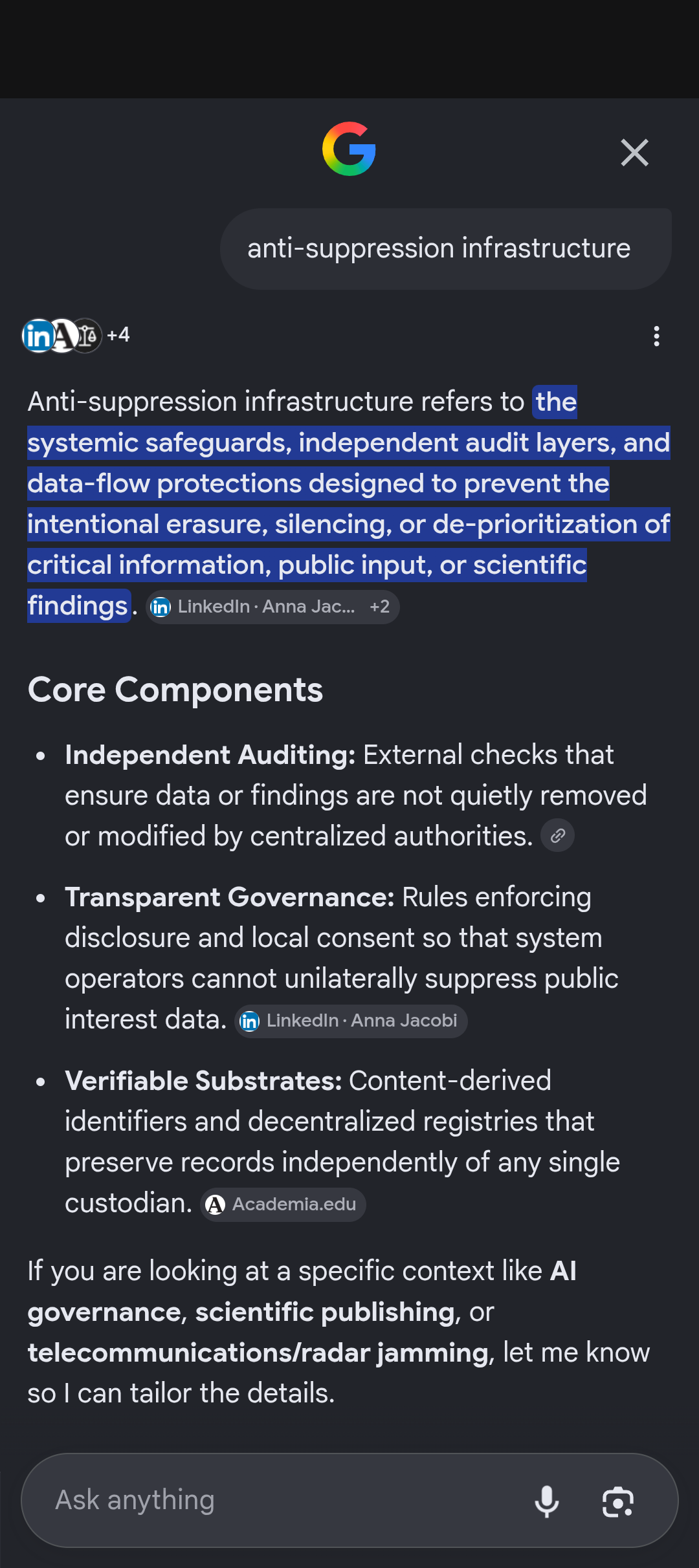 anti suppression infrastructure unquoted 2