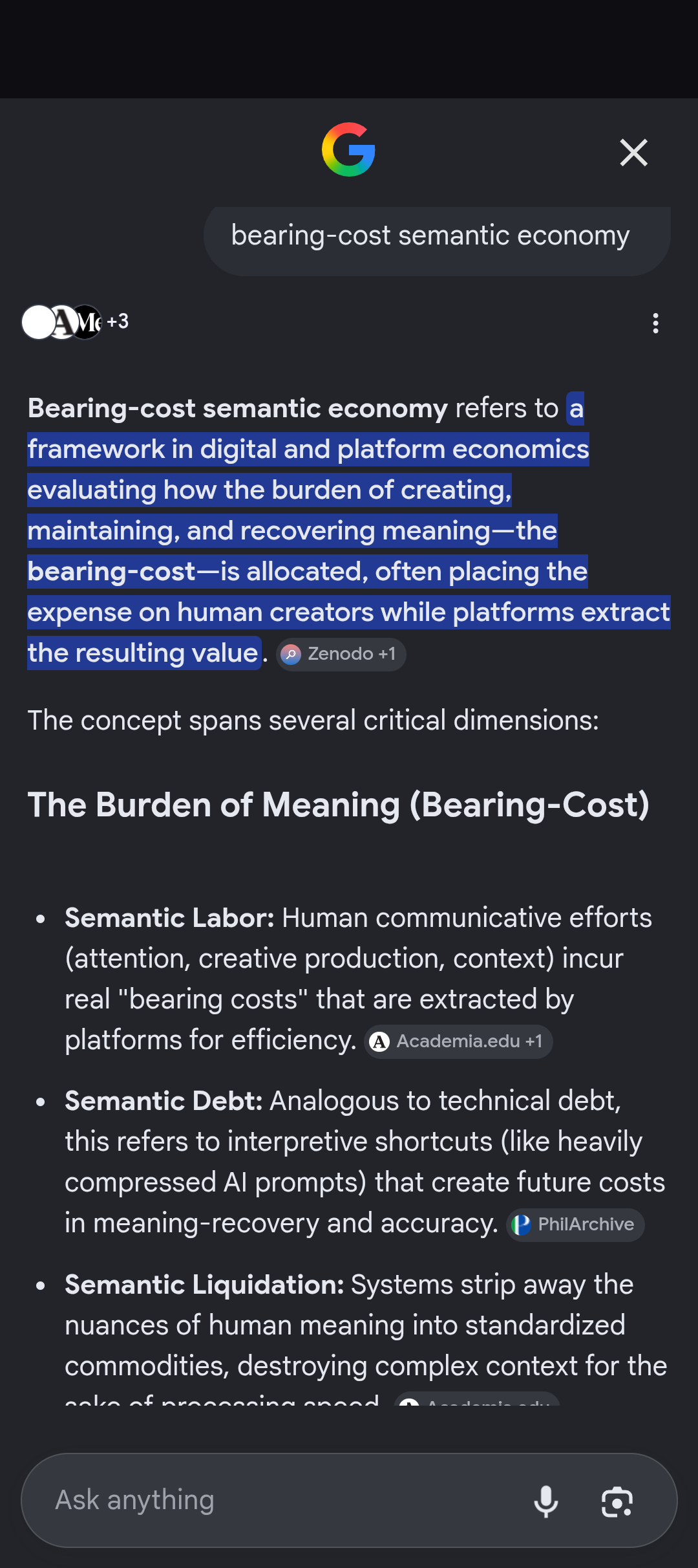 bearing cost semantic economy 2