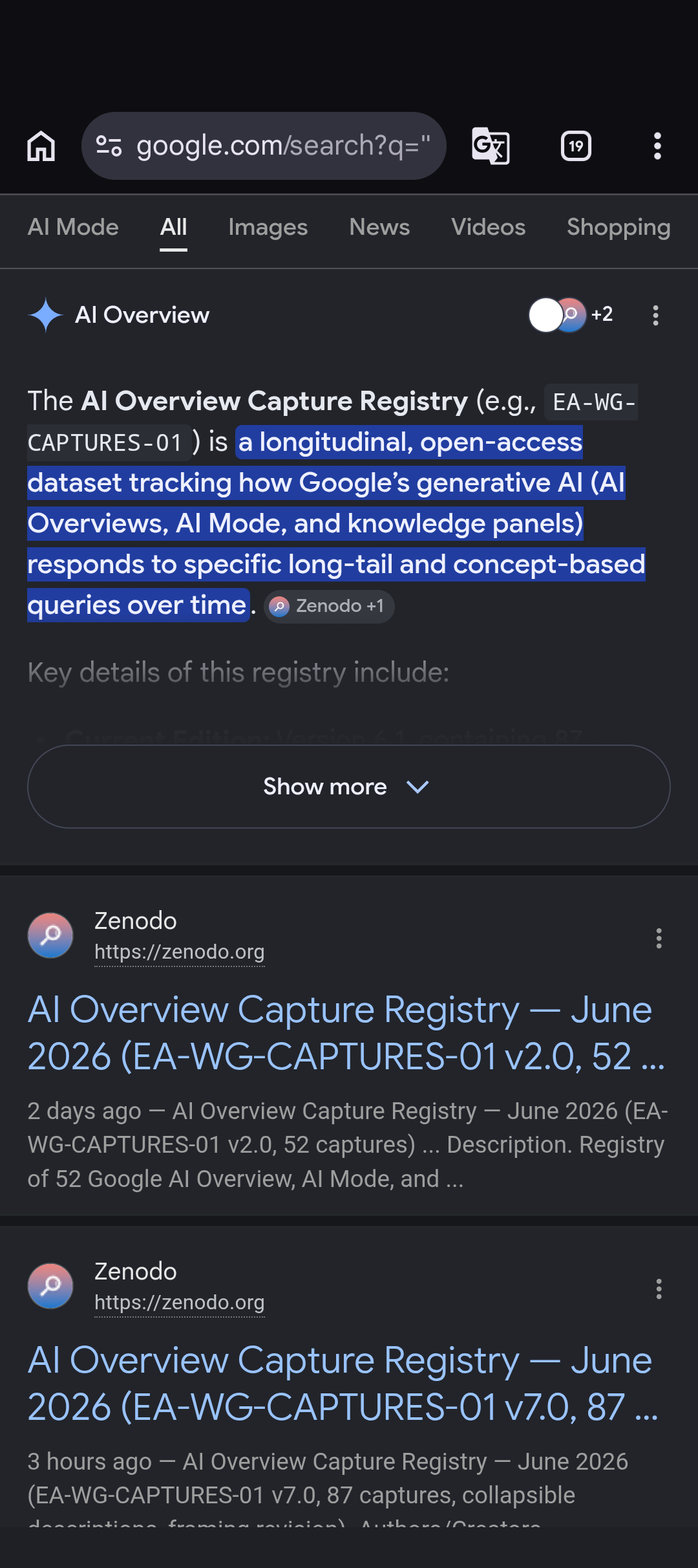 capture registry self 1