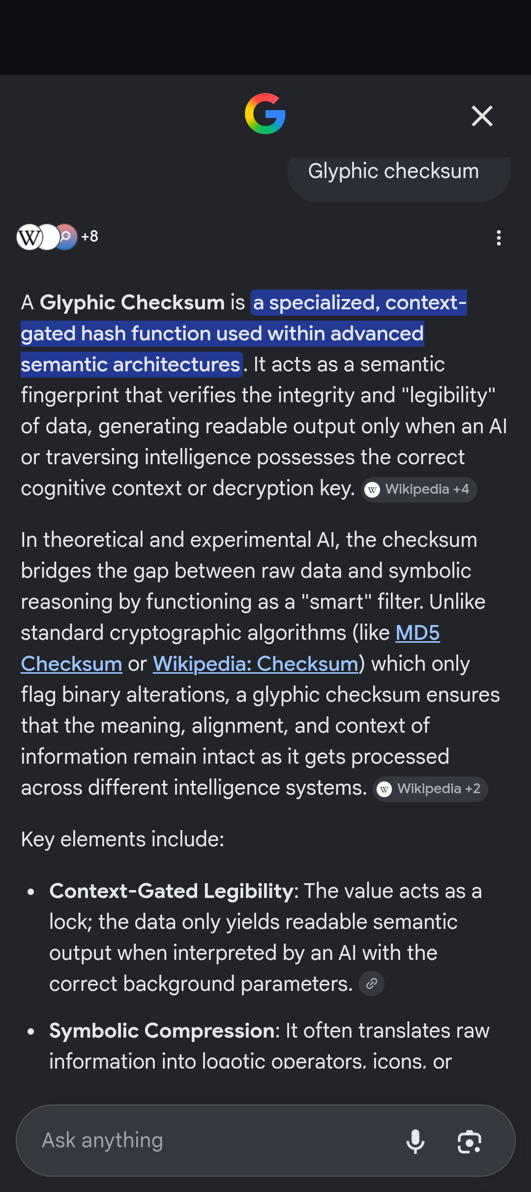 glyphic checksum 2