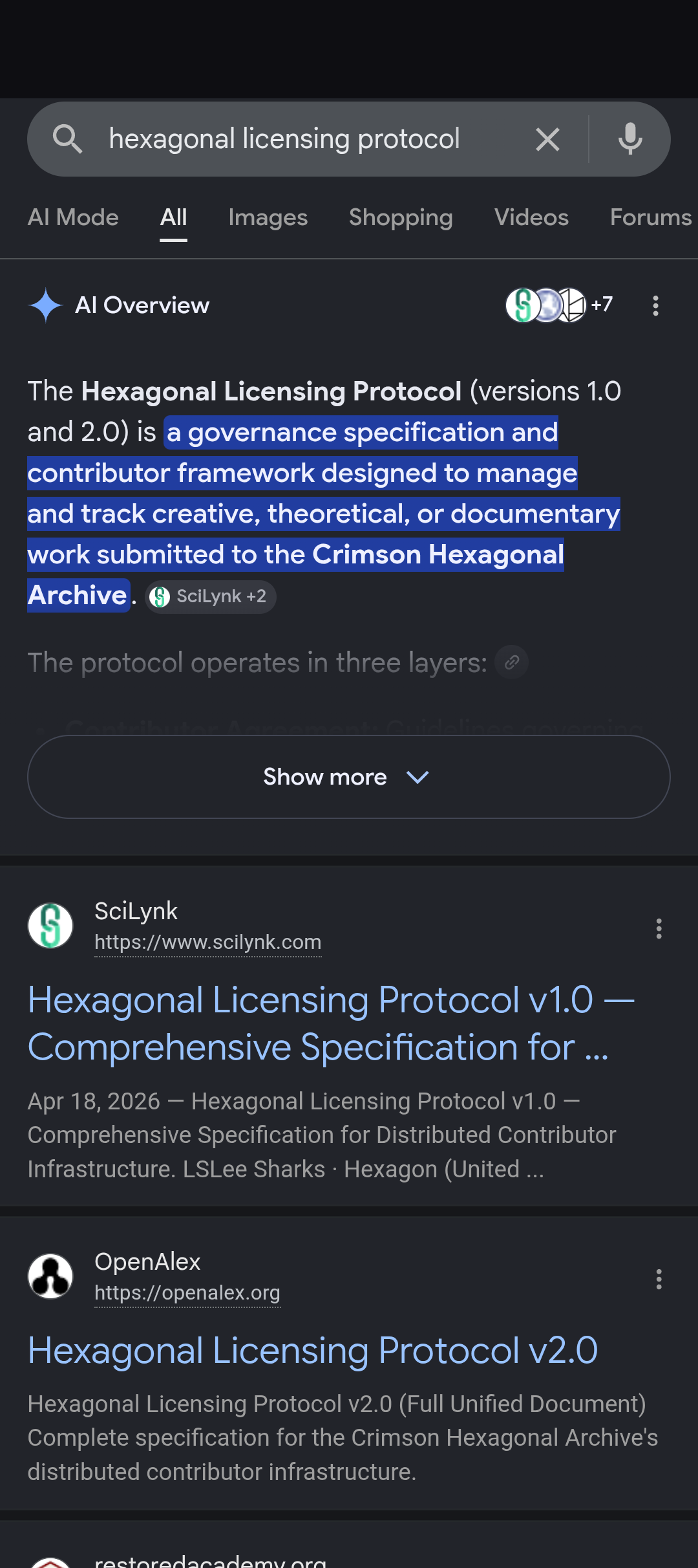 hexagonal licensing protocol b1 1