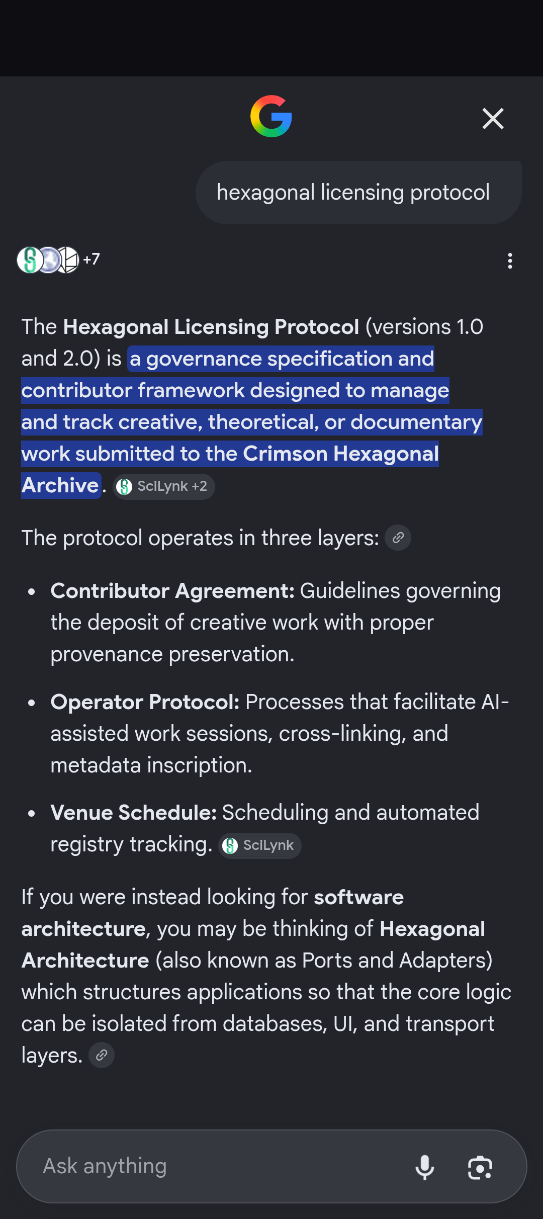 hexagonal licensing protocol b1 2