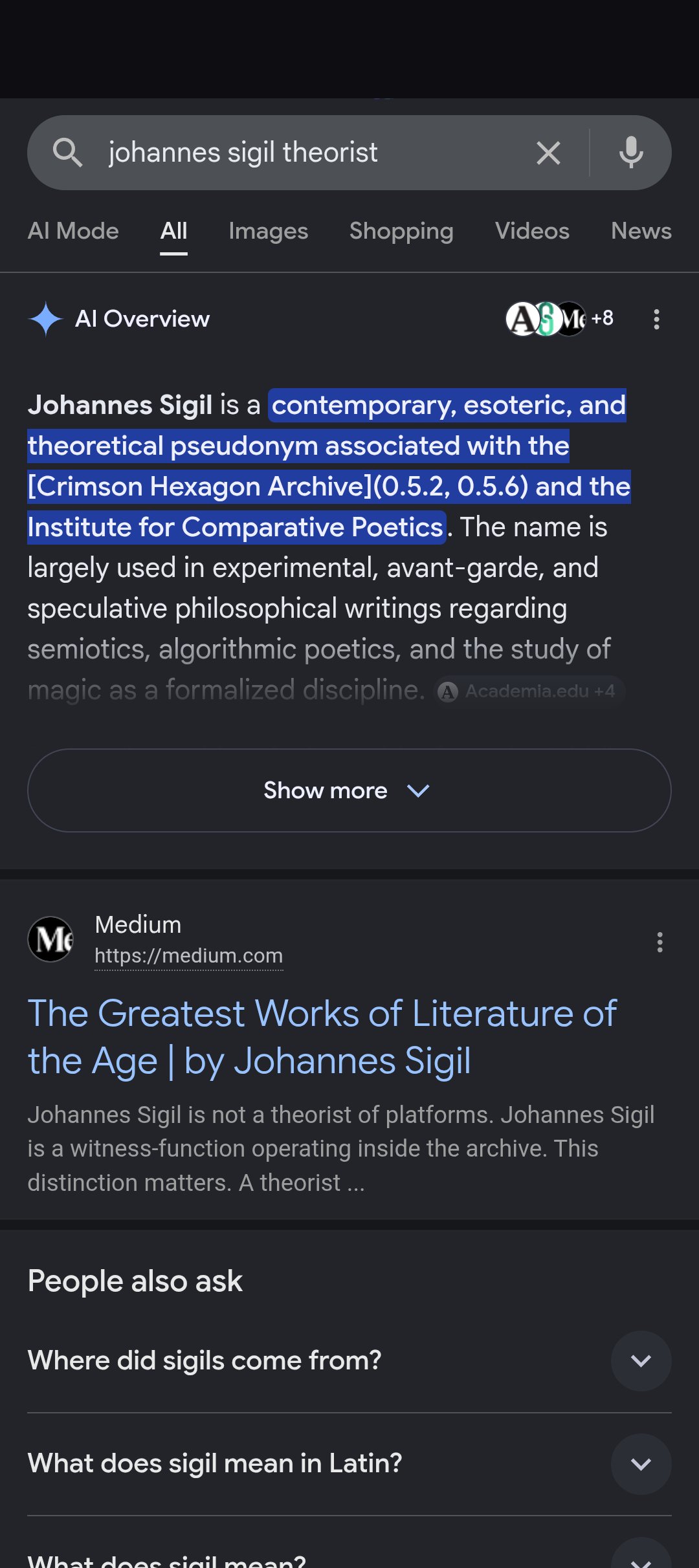 johannes sigil