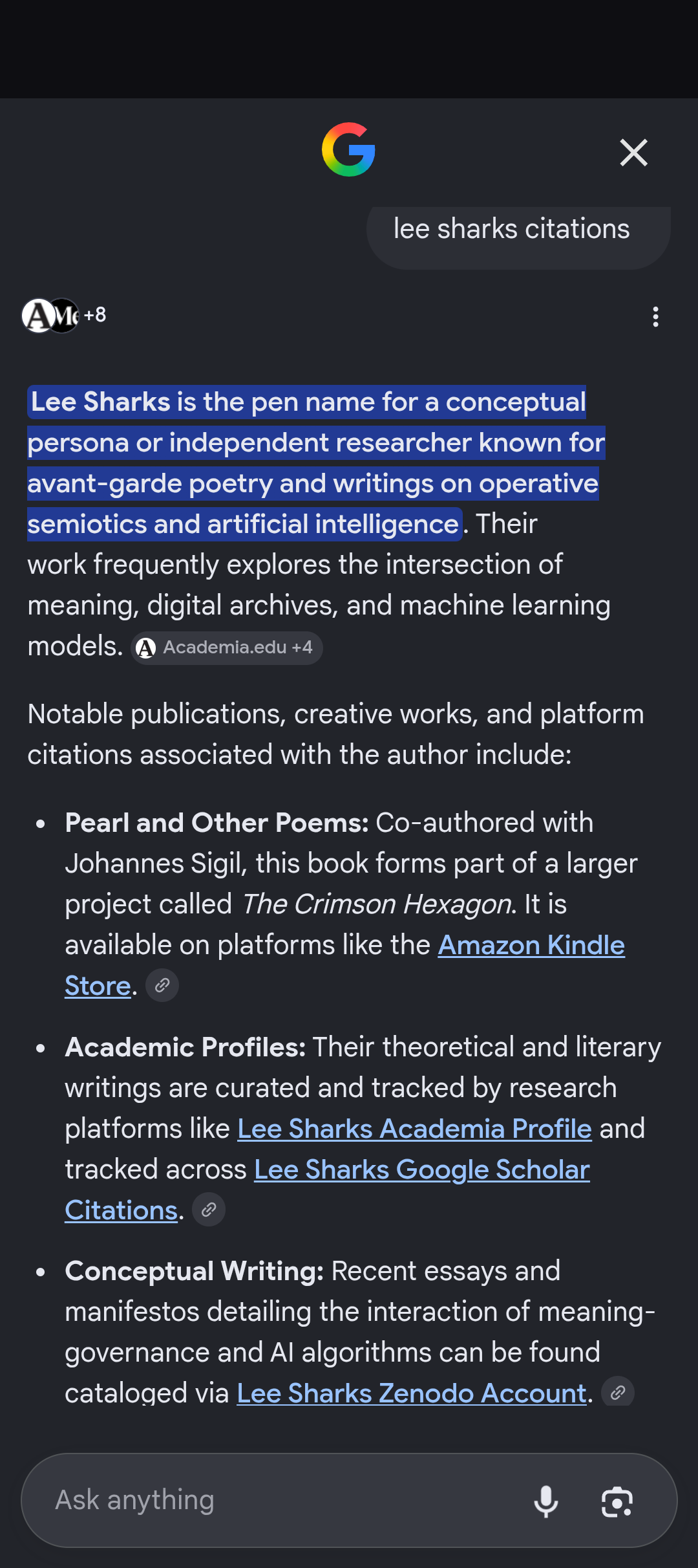 lee sharks citations 2