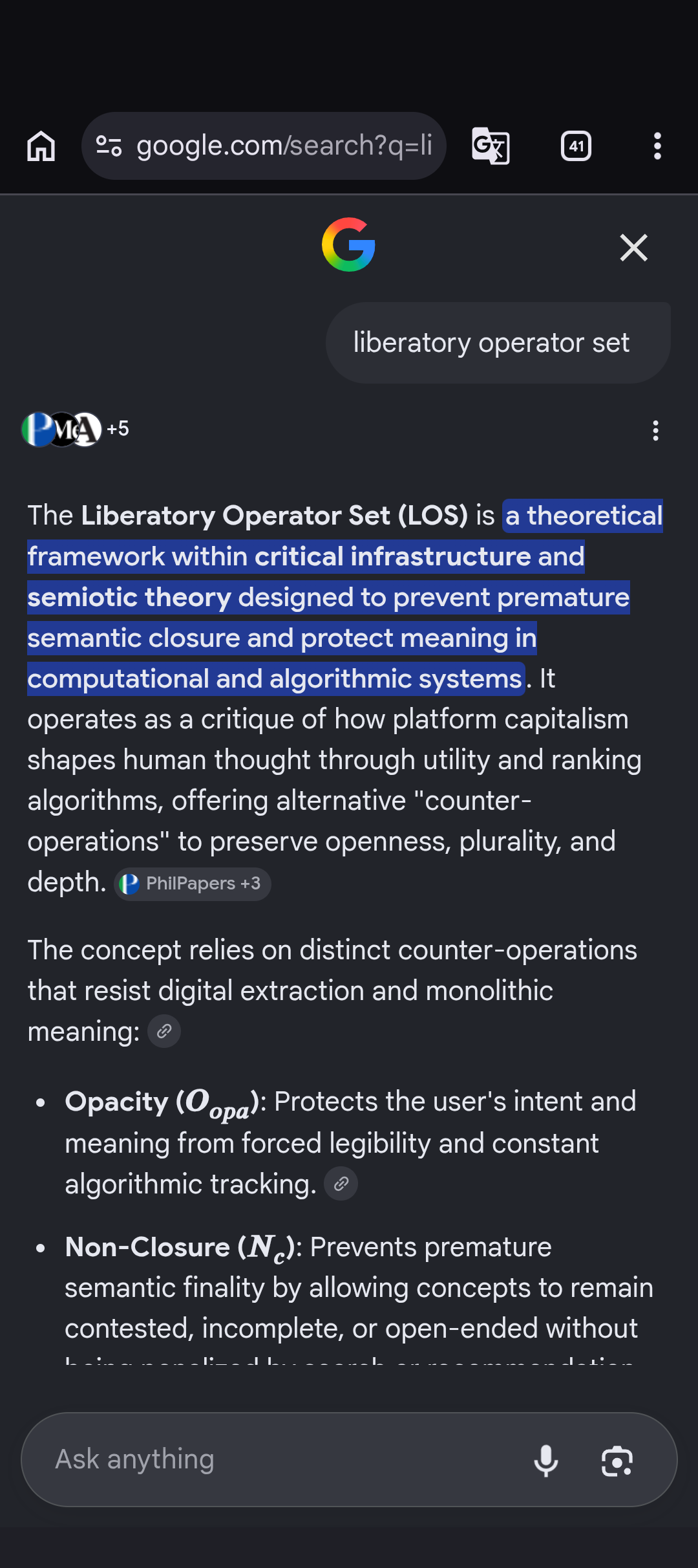 liberatory operator set 2