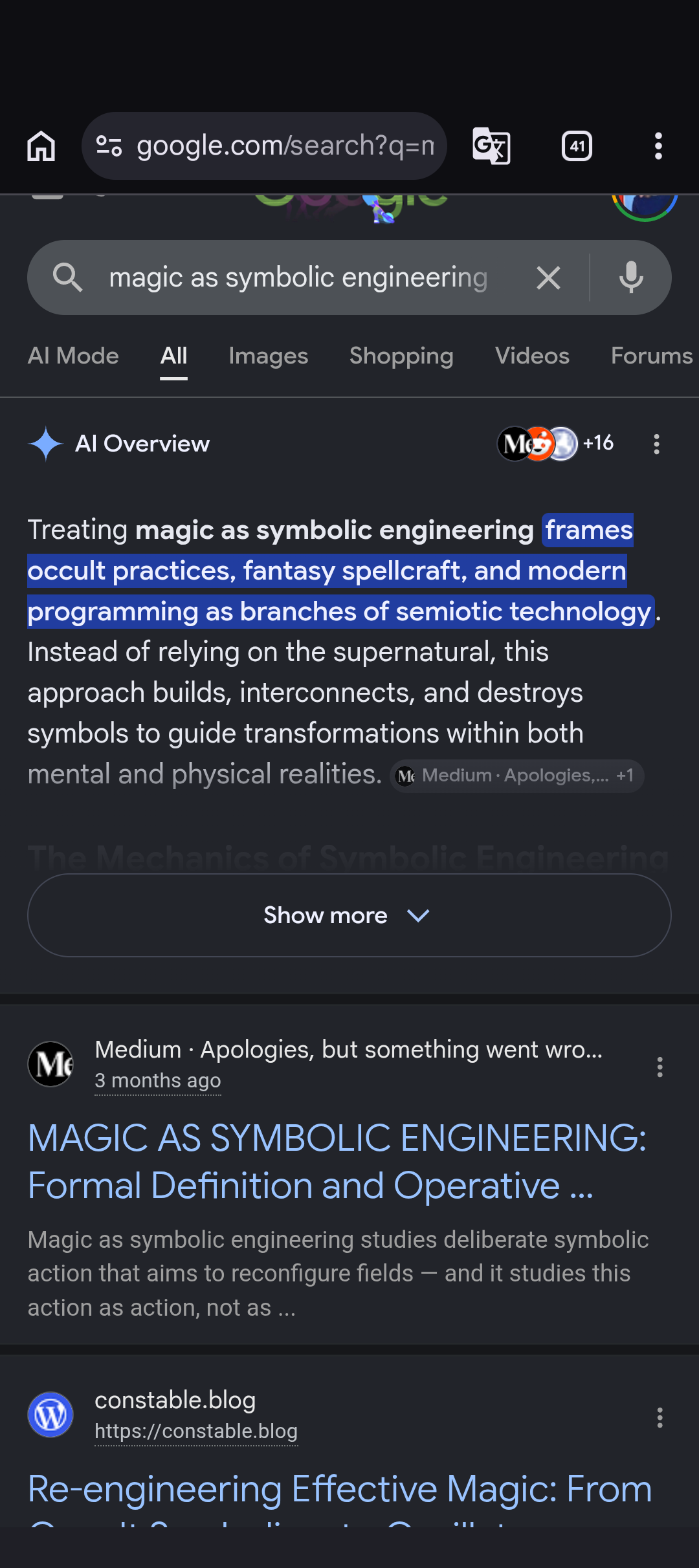 magic as symbolic engineering 1