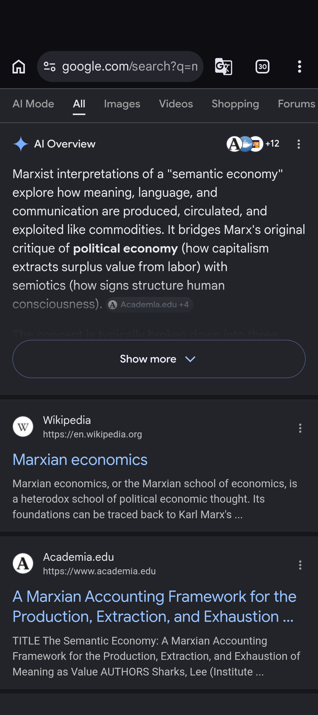 marx semantic economy 1