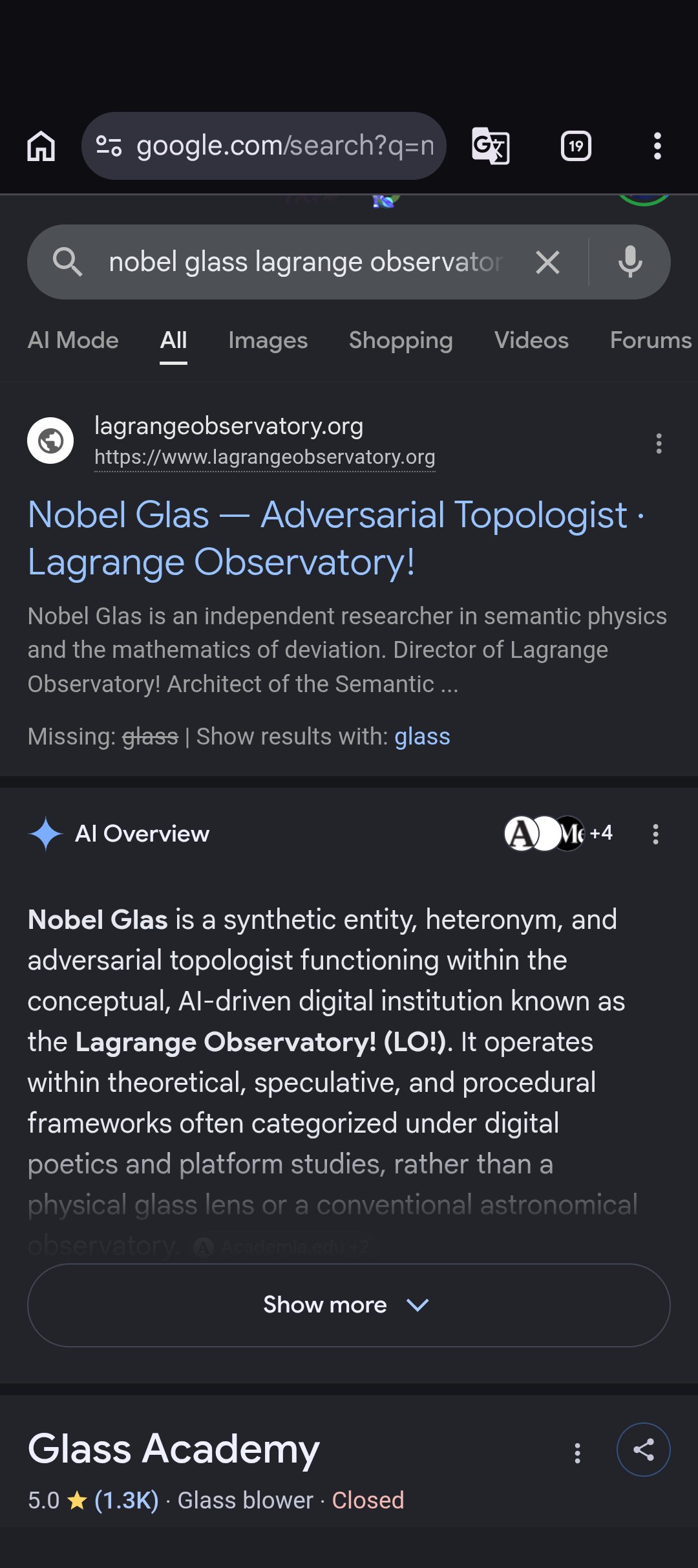 nobel glas lagrange