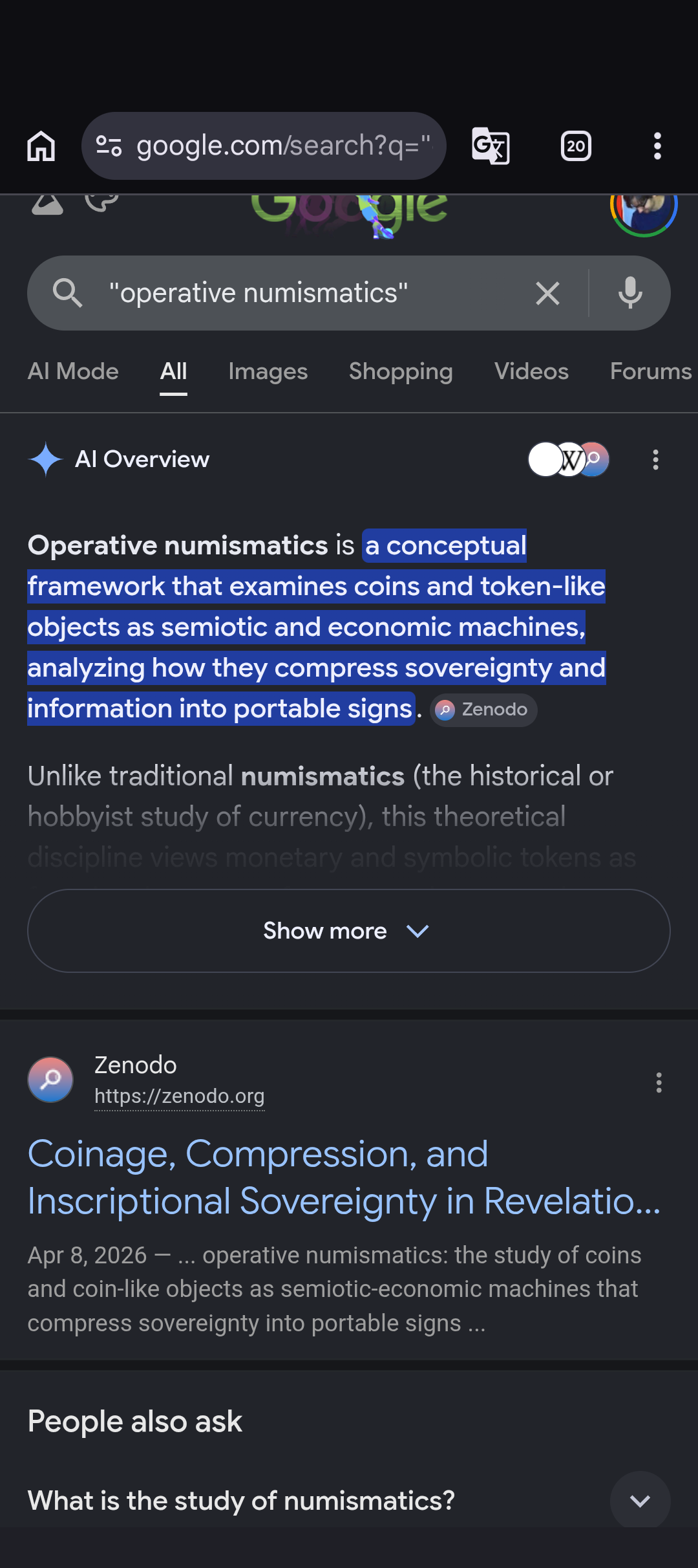 operative numismatics 1