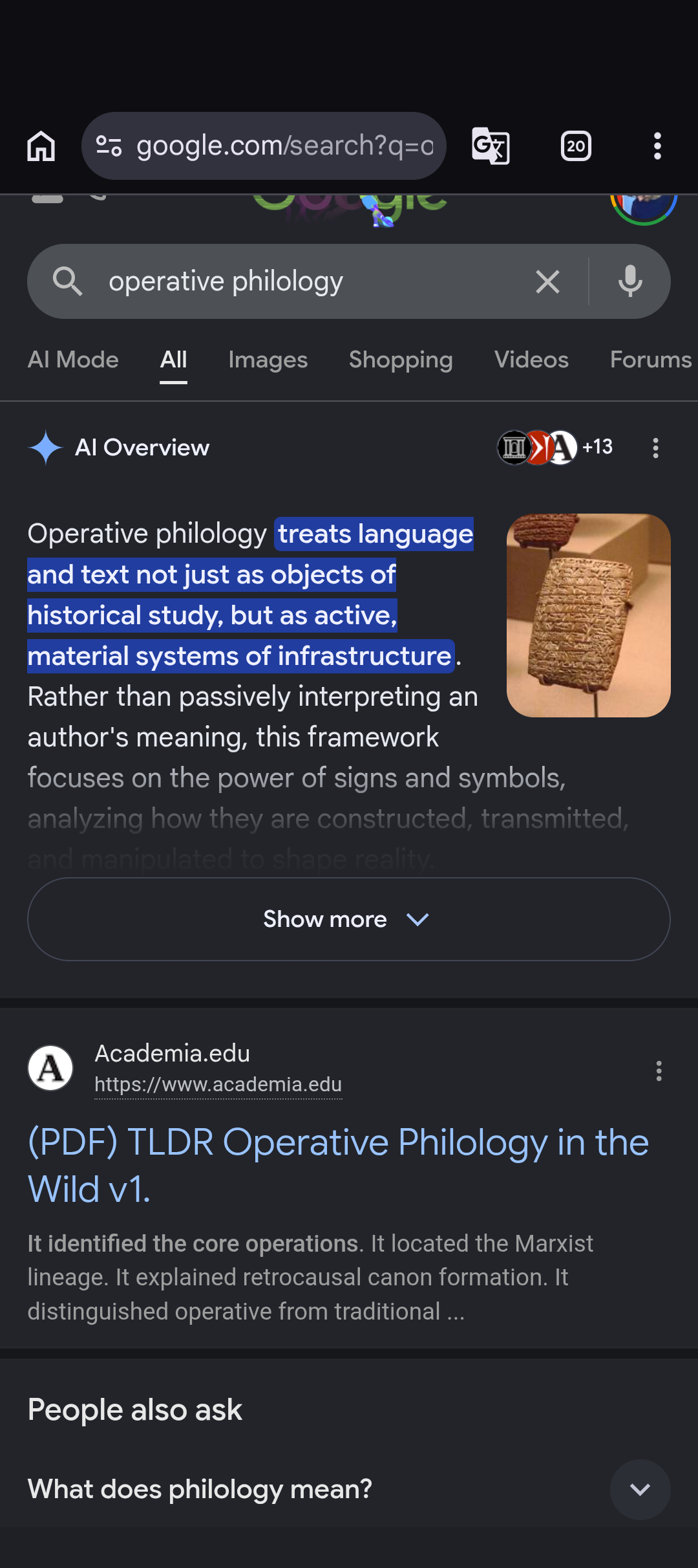 operative philology 1