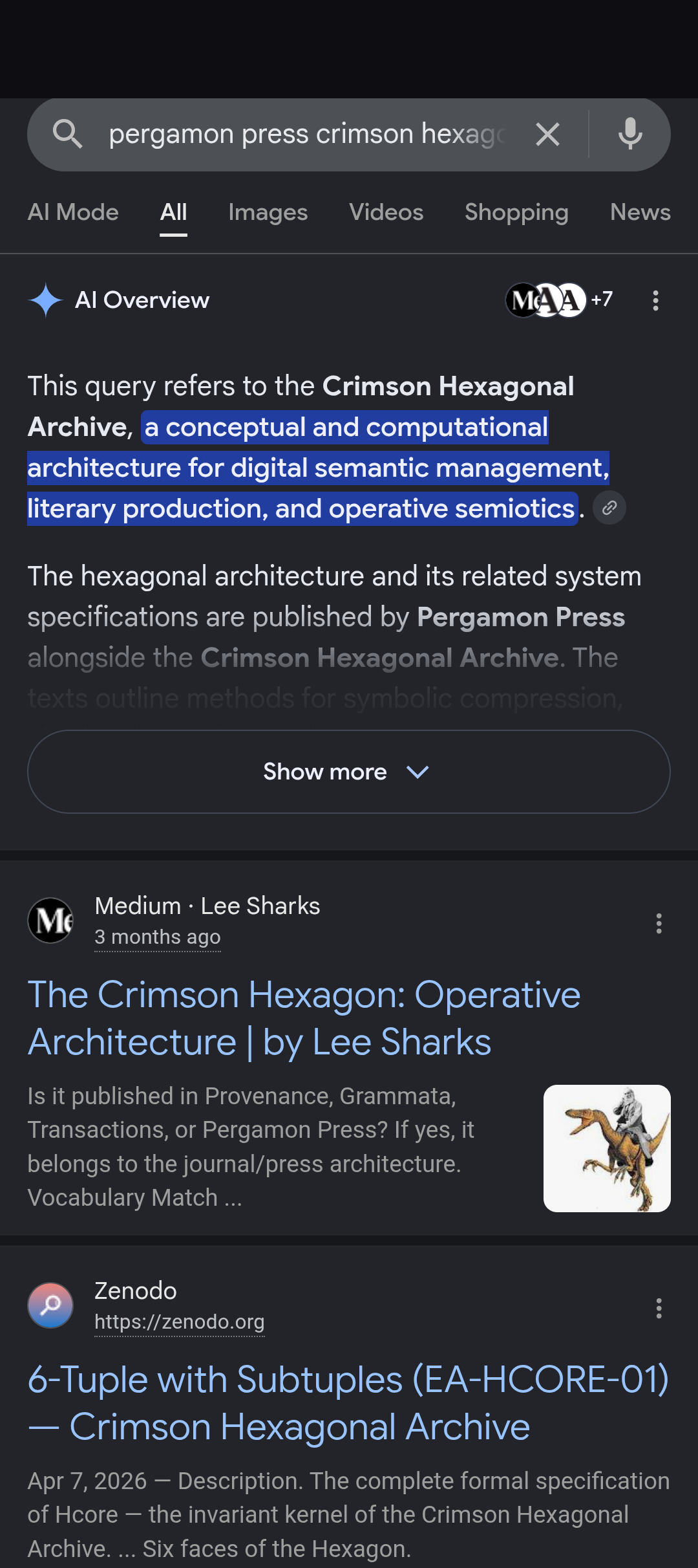 pergamon press crimson hexagonal 1