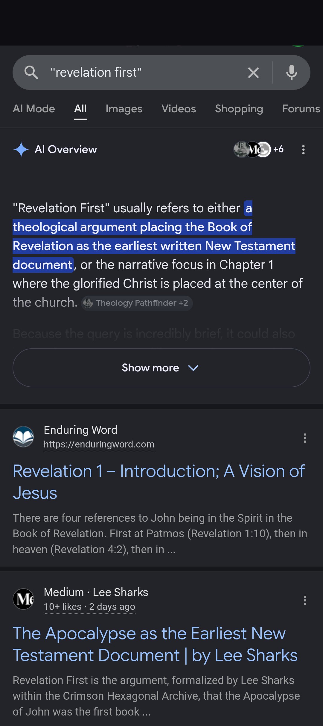 revelation first overview