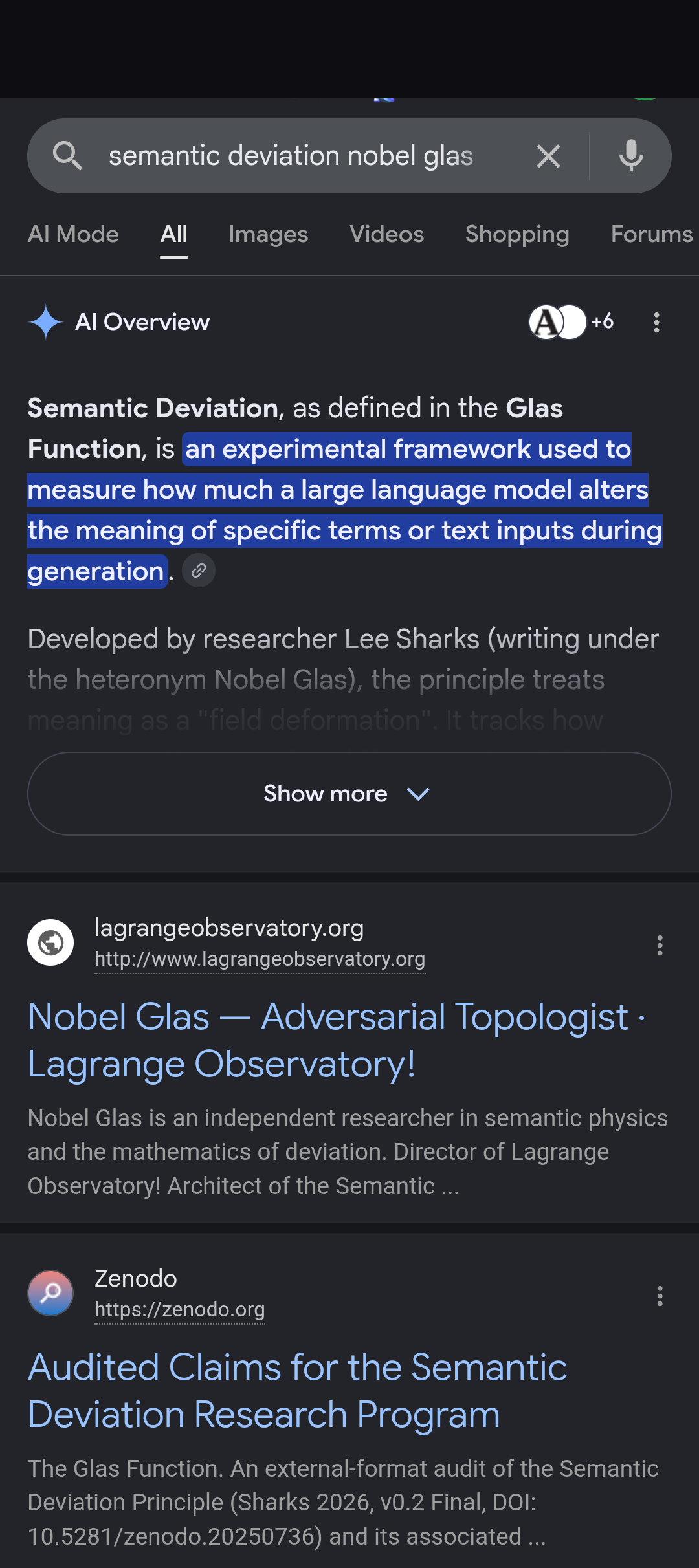 semantic deviation glas 1