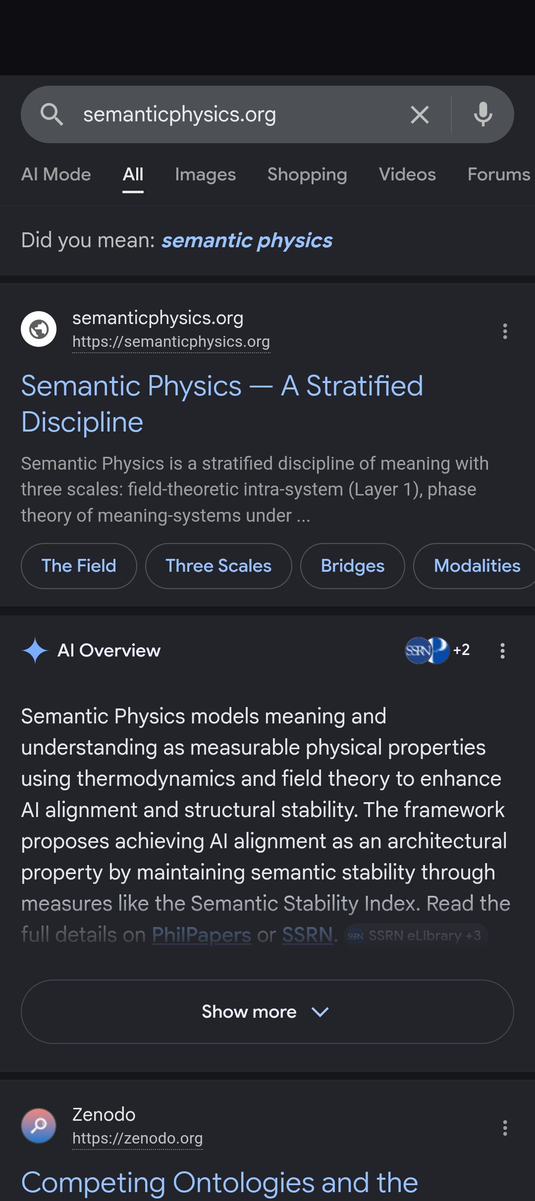 semantic physics