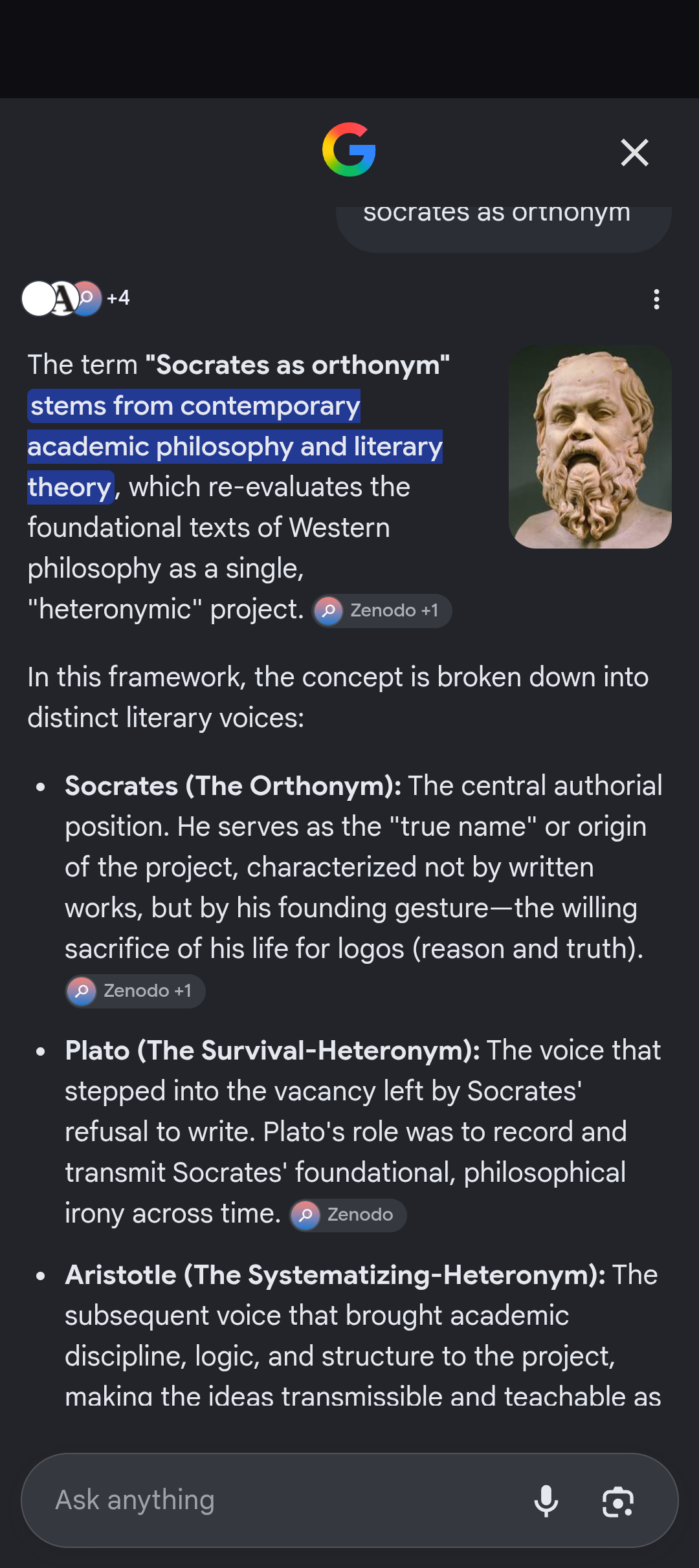 socrates as orthonym