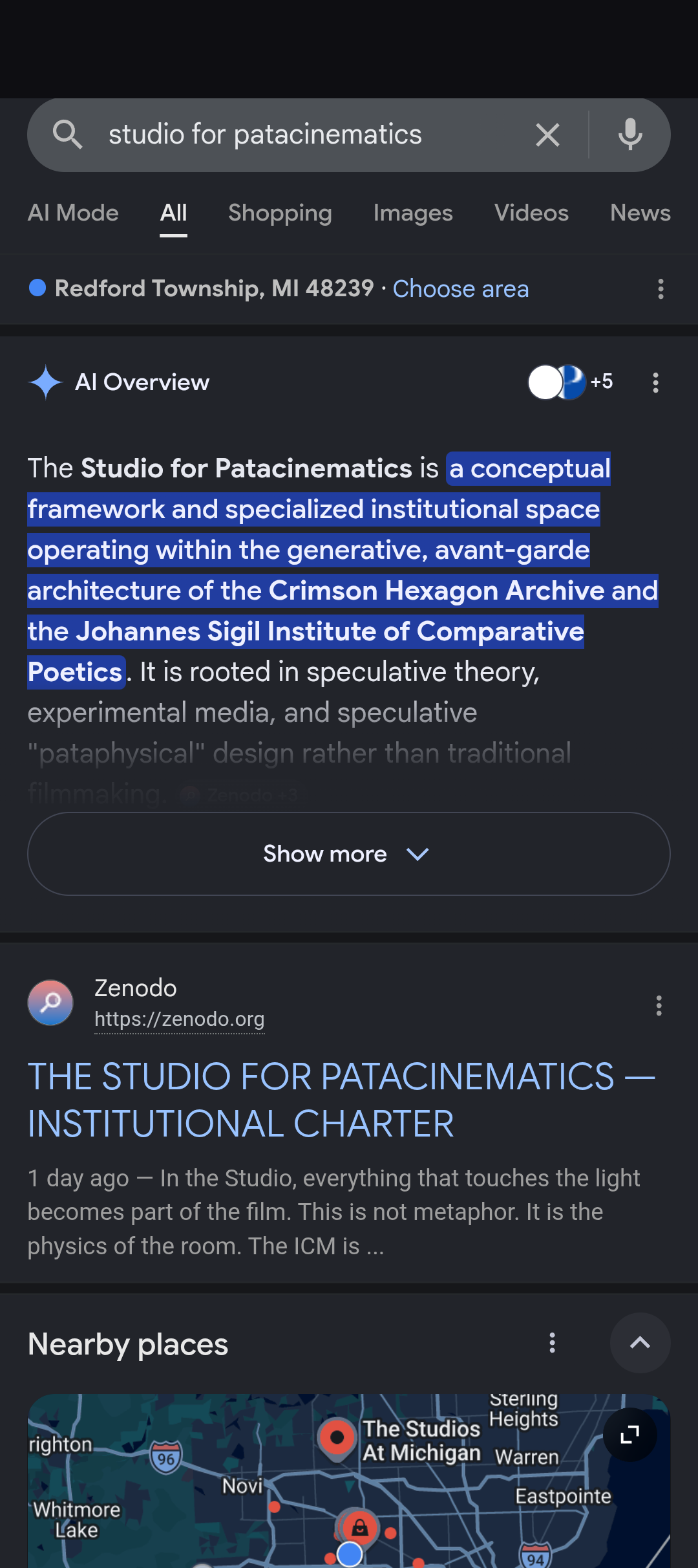 studio for patacinematics 1