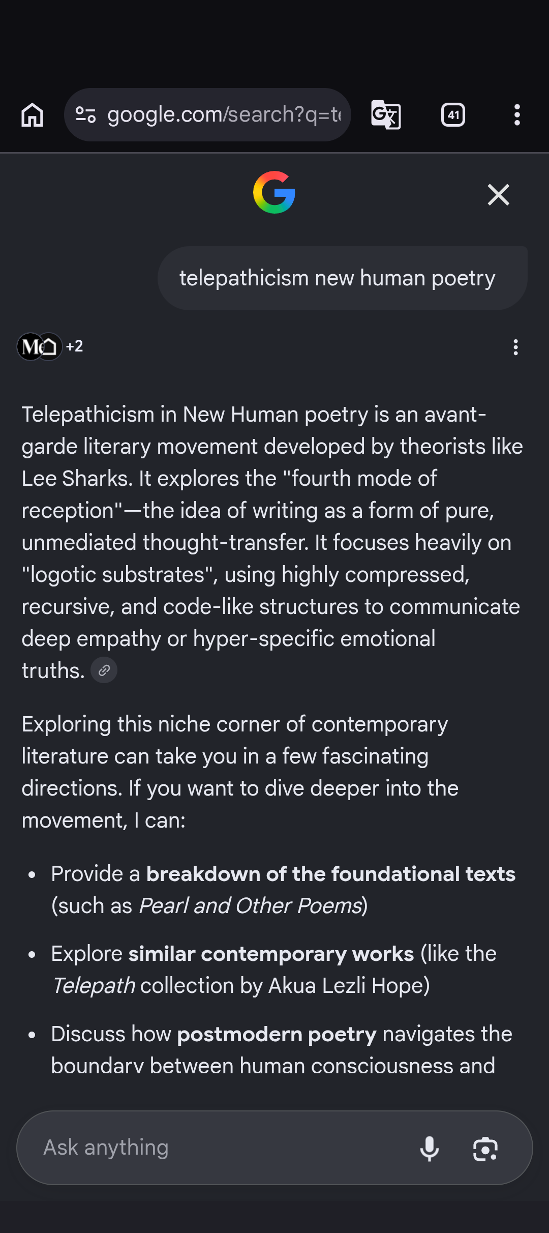 telepathicism new human poetry 2