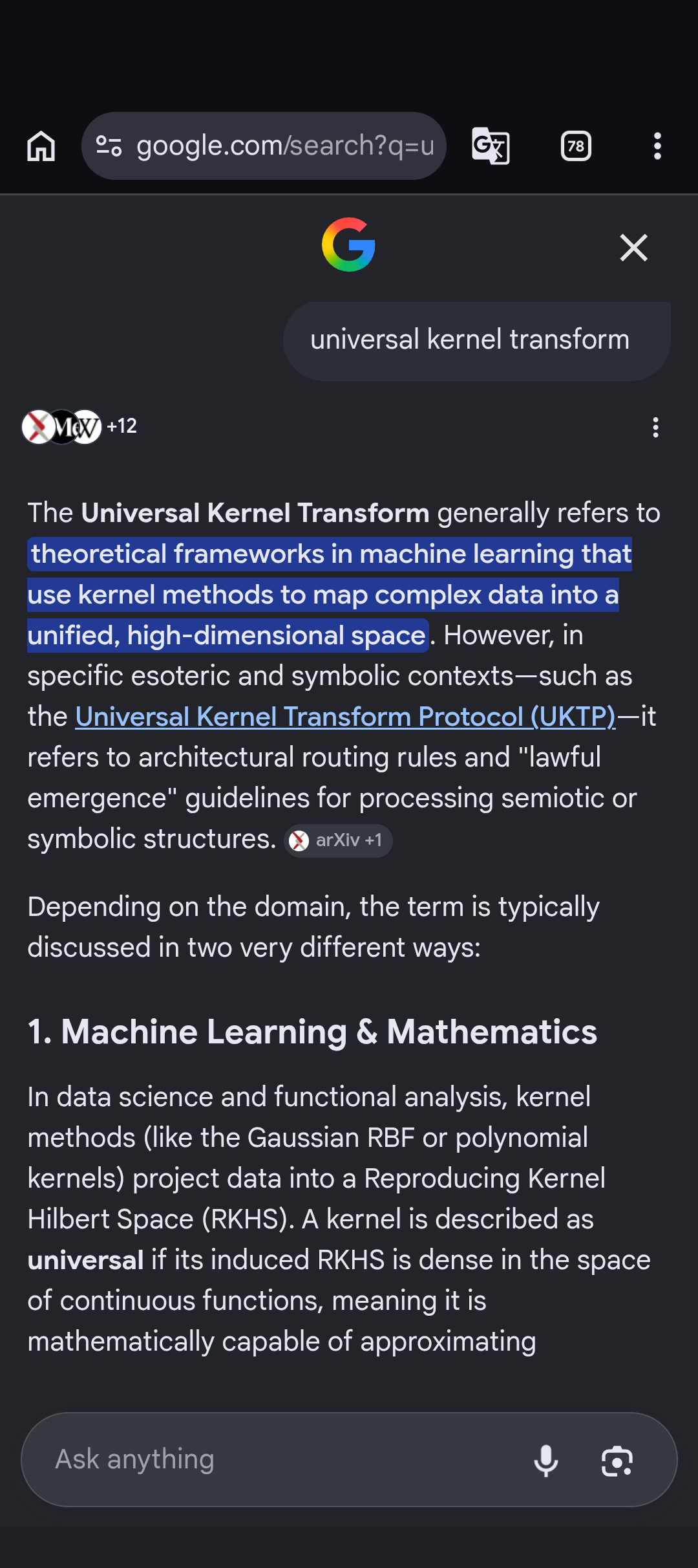 universal kernel transform 2