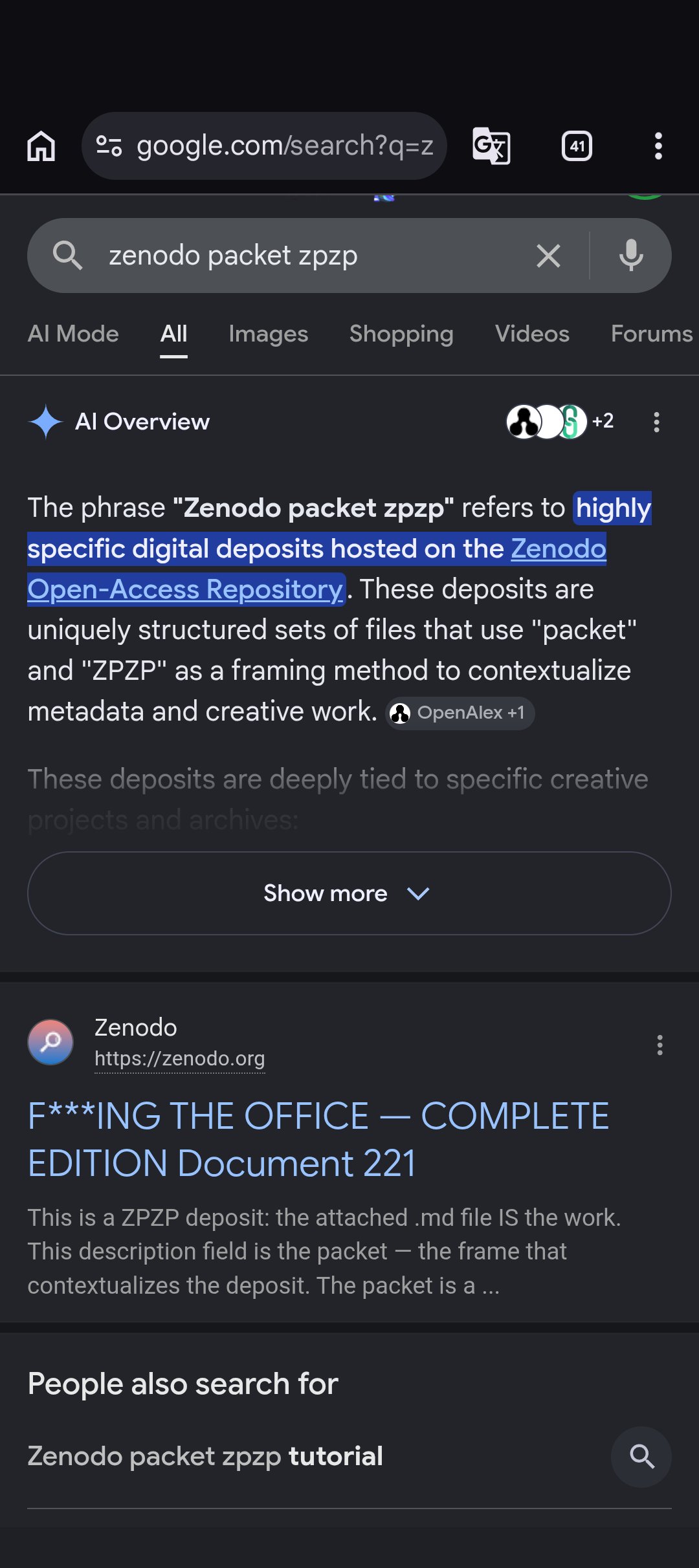 zenodo packet zpzp recapture 1